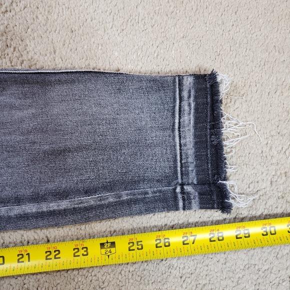 Judy Blue Jeans Womens 15/32 Gray Stretch Skinny Fit Distressed Faded Raw Hem - Picture 8 of 10